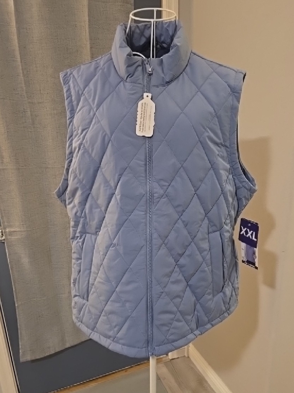 Free Country Sky Blue Quilted Puffer Vest Womens - Size XXL